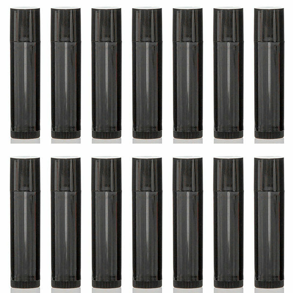 30PCS Black Empty lipstick Plastic Lip Balm Container Tubes Caps 5g DIY Balm AUS