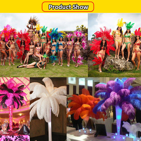 2M Feather Boa Stripe Fluffy Craft Costume Dress Up Wedding Party Flower Decor