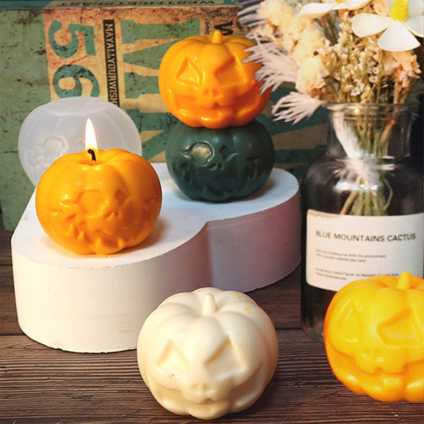 Pumpkin Candle Silicone Mold DIY Resin Soap Craft Making Moulds Christmas Decor