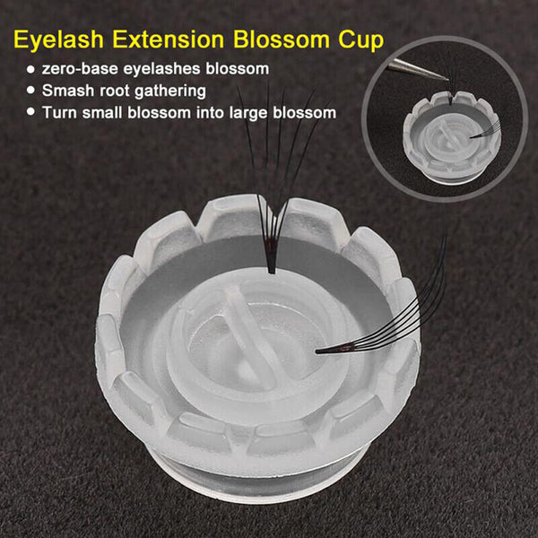 200pcs Eyelashes Glue Holder Lashes Blossom Cup Eyelash Extension Adhesive Stand