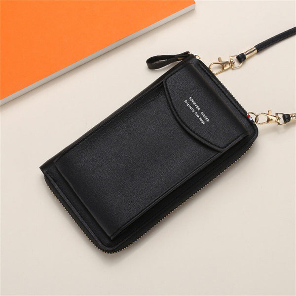 Women Pouch Bag Mobile Phone Bag PU Leather Crossbody Purse Wallet Shoulder Bags
