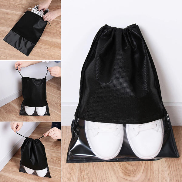 Up 50X Portable Shoes Bag Travel Storage Pouch Drawstring Bag Non-woven Shoe Bag