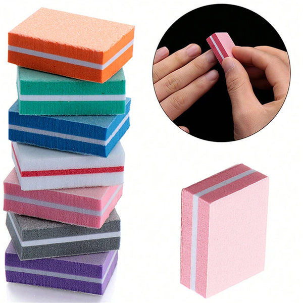 UP 100PCS File Beauty Polishing Block Polish Nail Sanding Buffer Mini Nail File