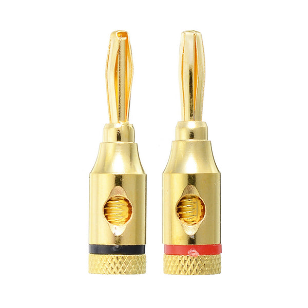 20/40PCS 4mm Banana Plug Gold Plated Musical Audio Speaker Cable Wire Connector - Lets Party