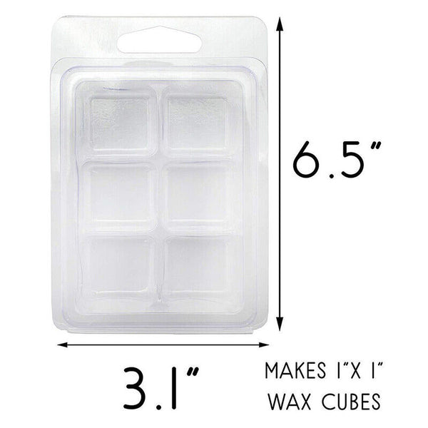 10-100 Bulk Wholesale Soy Wax Melt Containers Clamshell Mould 6 Cavity Clam Shel
