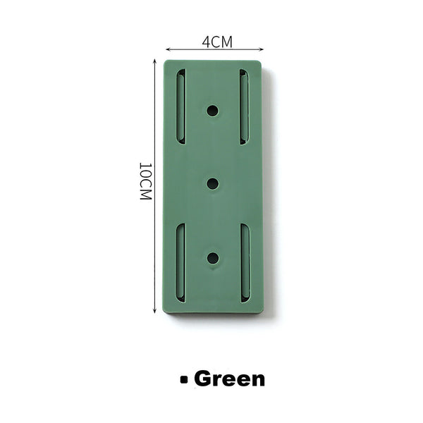 2x Socket Holder Plug Fixer Wall-Mounted Power Strip Holders Sticker Punch-free