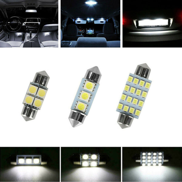 28pcs Car Interior LED Light Bulbs Kit For Dome License Plate Lamp Accessories - Lets Party