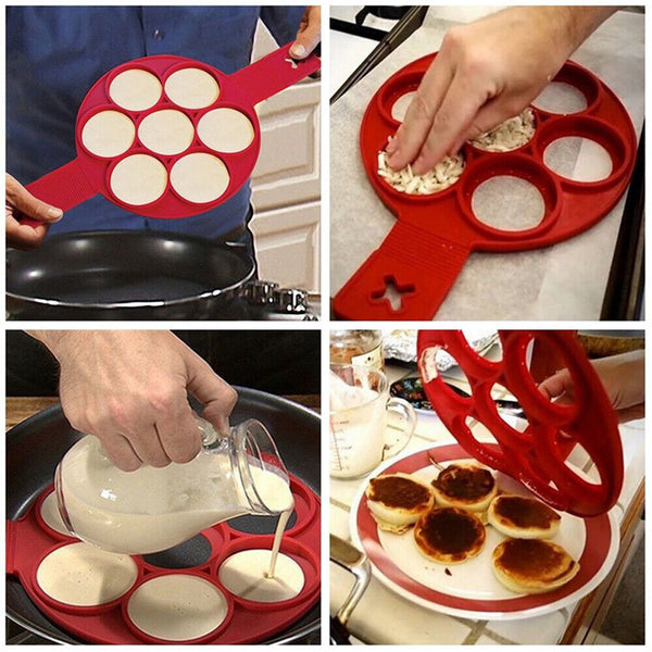 Breakfast Maker Flip Cooker Silicone Non Stick Fantastic Egg Pancake Omelet RiXD