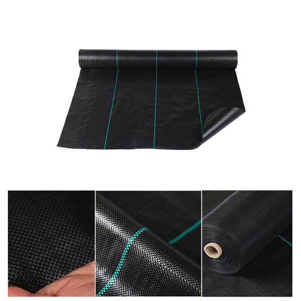 10/20/30/50/100M Weedmat Weed Control Mat Matting Woven Fabric Plant PE AU