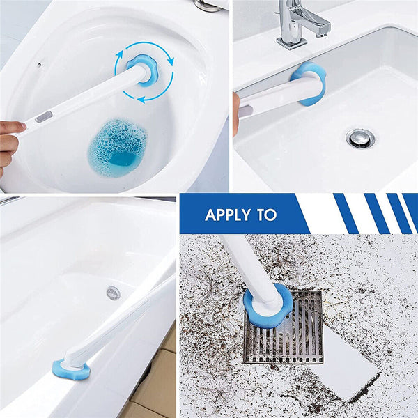 Disposable Bathroom Toilet Brush Holder Set Replacement Cleaning Head Refills AU