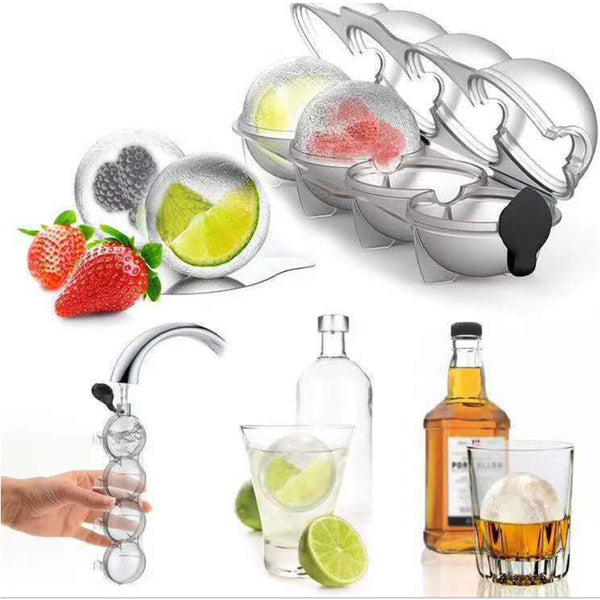 Large Ice Ball Maker Cube Tray Big Silicone Mold Sphere Whiskey Round Mould