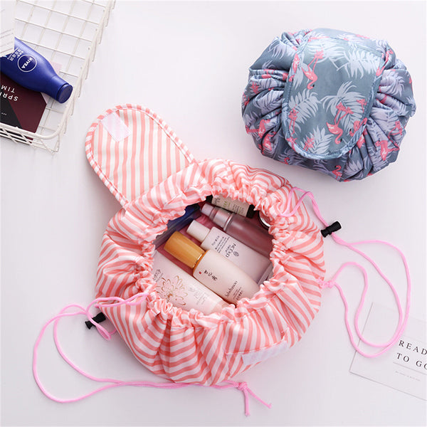 Lazy Drawstring Cosmetic Travel Magic Storage Make Up Bag Pouch Toiletry Case AU