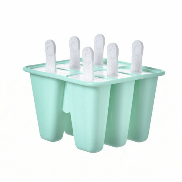 Silicone Ice Cream Mould Block 6 Cavity Frozen Molds Icy Pole Jelly Ice Lolly AU