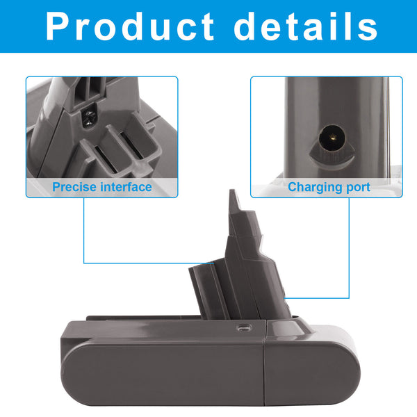 9.5Ah For Dyson V6 Battery Animal Slim Absolute Motorhead Trigger SV03 DC61 DC62 - Lets Party
