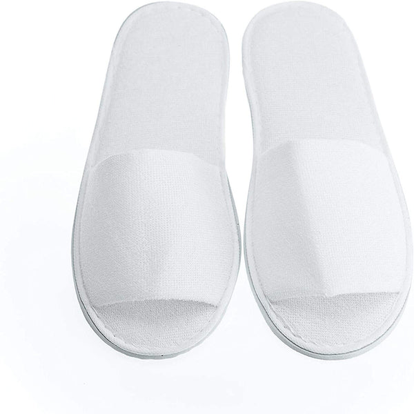 20 pairs SPA Hotel Guest Slippers Towelling Open Toe Disposable Shoes Household