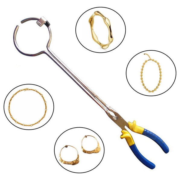 Graphite Furnace Casting Foundry Crucible Smelting Bowl Tongs Melting ClampTool
