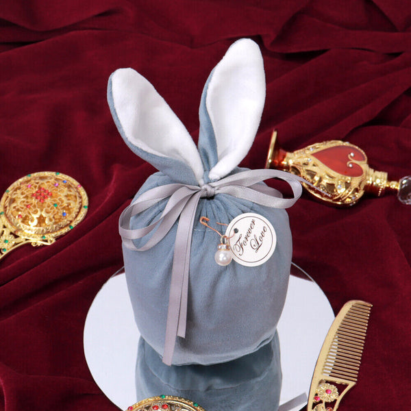 1-10x Easter Pouch Candy Bunny Jewelry Organizer Rabbit Wedding Gift Packing Bag