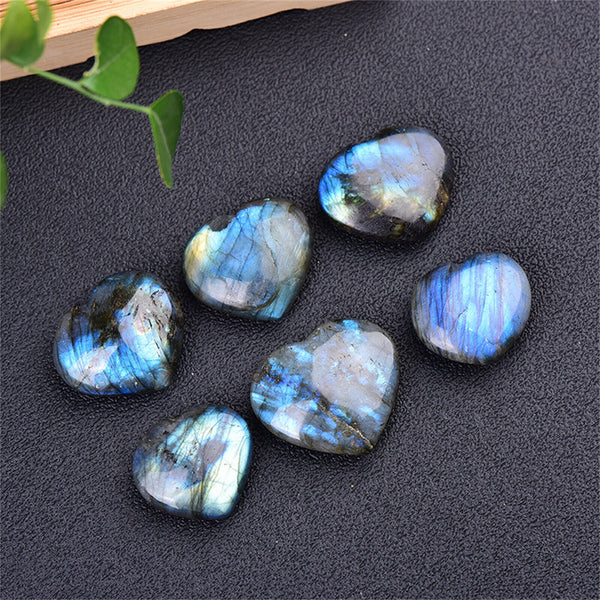 Heart Shape Crystal Gemstones Pendant Natural Quartz Chakra Healing Stone