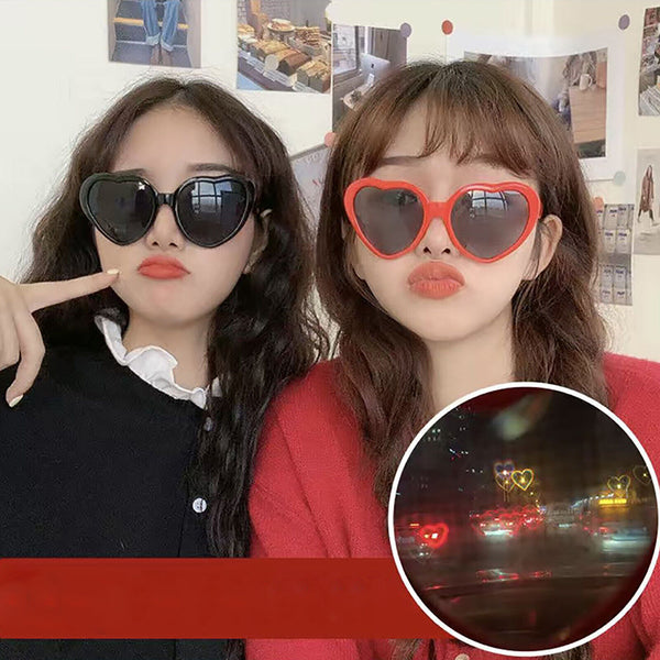 Effect Glasses Heart-shaped Heart Diffraction Glasses Lights Become Love Image A
