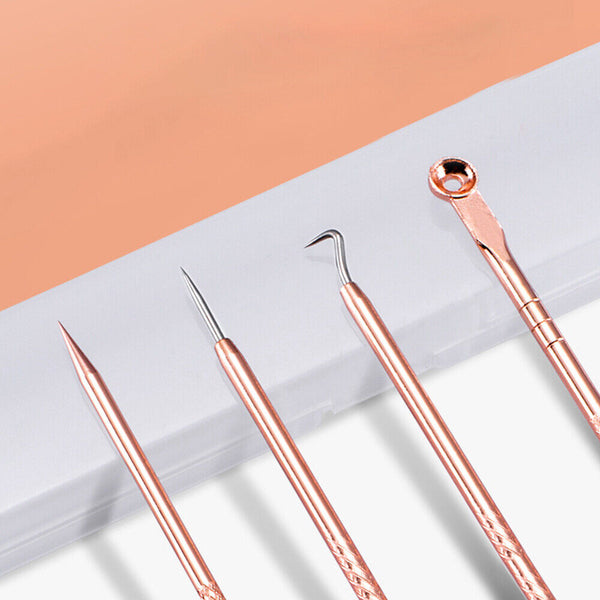 4pc Blackhead Remover Propper Tool Pimple Pore Blemish Comedone Acne Cleaner Kit