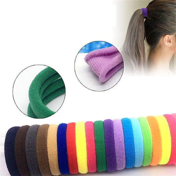40Pcs Women Girls Hair Band Thick Hairties Rope Elastic Ponytail Holder Bulk Buy