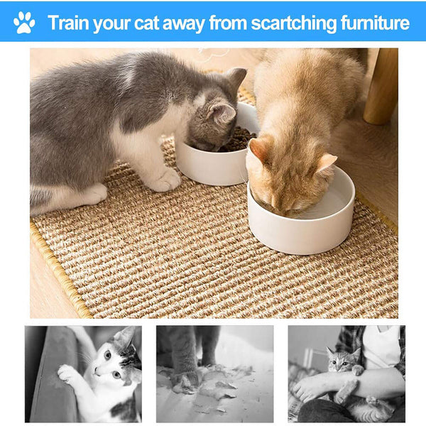 Cat Scratcher Scratching Mat Board Sisal Sofa Scratch Bed Pad Protector 60x90cm