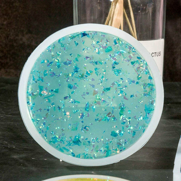 4x Coaster Cup Mat Mold Round Silicone Mould Tool Craft DIY Epoxy Resin Casting