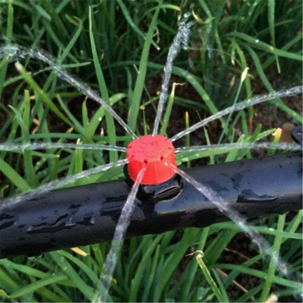 100x Adjustable Irrigation Micro Flow Dripper Drip Head Garden Hose Sprinklers