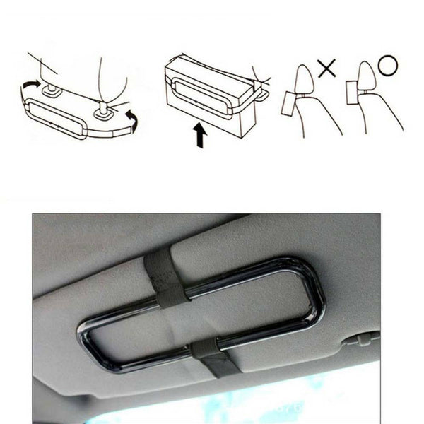 Car Tissue Holder Auto Elastic Belt Sun Visor Napkin Box Back Seat Rack Paper AU