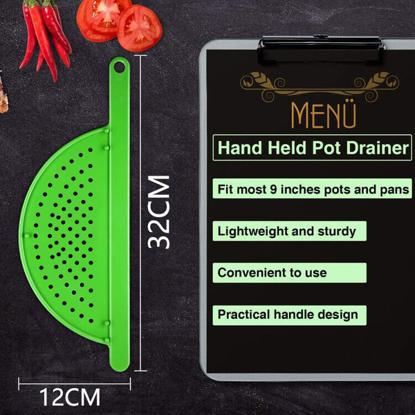 Saucepan Strainer Clip Drainer Plastic Pot Pan Kitchen Rice Pour Water AU Stock