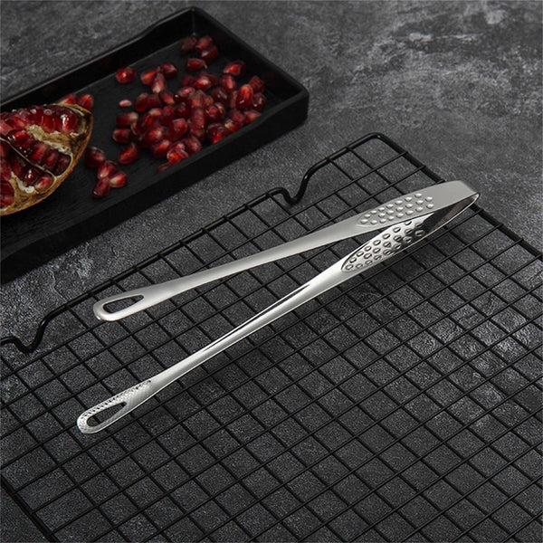 24/28cm Stainless Steel Kitchen Straight Grill Tweezers BBQ Food Tongs Tools AU
