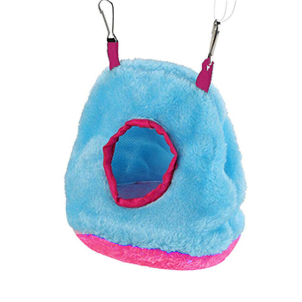 Bird Parrot Hammock Hut Practical Plush Snuggle Hanging Cave Cage Bed Tent AU