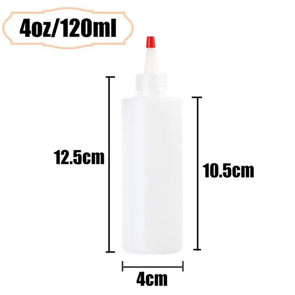 20pcs 120ML Sauce Bottles Measuring Squeeze Crafts Bottle Condiment Dispenser AU