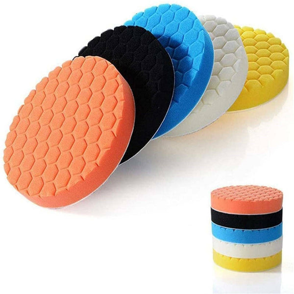 5PCS 180mm Polish Buffing Pad Kit Polishing Sponge Waxing 7'' Pads Car Polisher