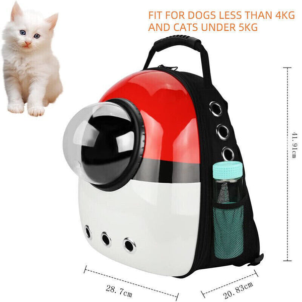 Cat Dog Breathable Pet Carrier Bag Outdoor Travel Transparent Space Backpack AU