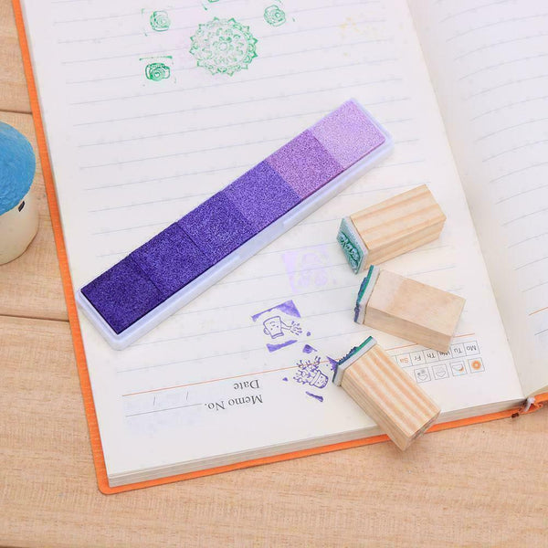 Gradient Color Ink Pad Inkpad Rubber Stamp Oil Based DIY Finger Print 10 Colours