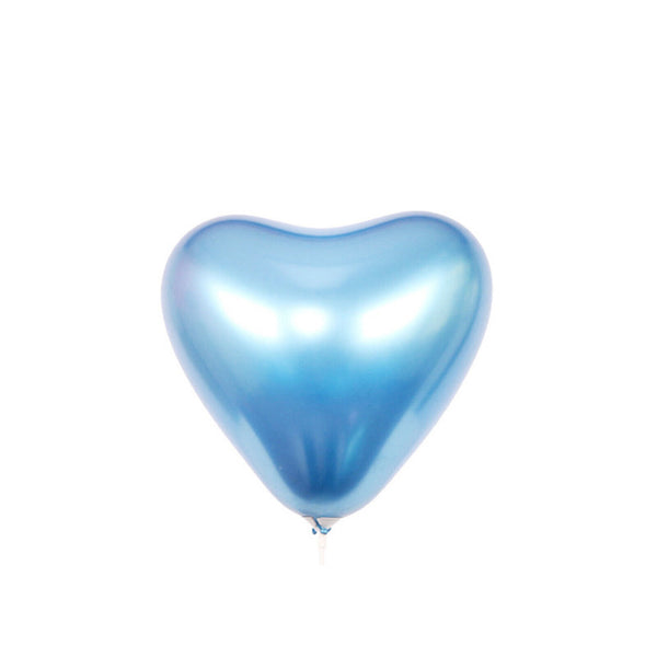 50/100x Mixed Colour Metal Balloons Heart Wedding Birthday Party Helium Balloon