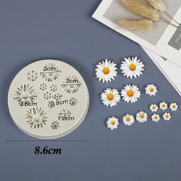 Daisy Silicone Cake Decor Mould Fondant Sugarcraft Chocolate Baking Resin Mold