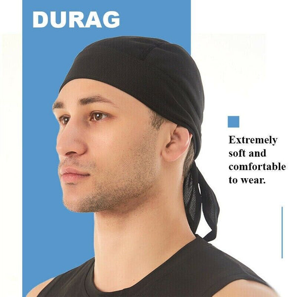 Durag Bandanna Cap Cycling Head Wraps Skull Cap Scarves Caps Motorcycle Sports