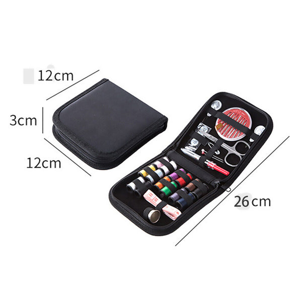 Portable Sewing Kit Home Travel Sewing Thread Needles Pins Measure Set With Case