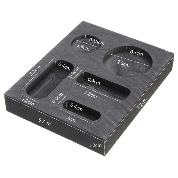 Crucible Graphite Square Melting Casting Refining Ingot Mould Gold Silver Copper