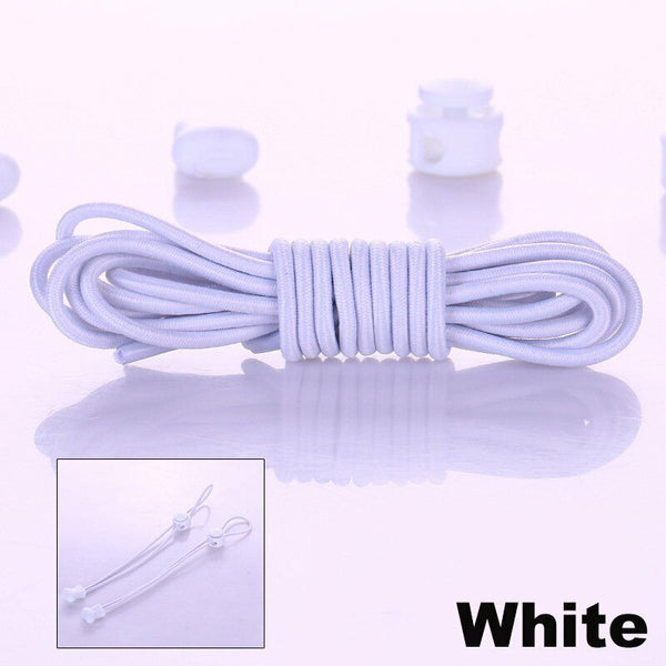 2-Pairs No Tie Shoelaces Elastic Lock Shoe Laces For Adults Kids Sports Sneaker
