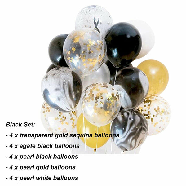 10-24pcs Balloon Set Foil Balloons Latex Confetti Balloon Party Birthday Wedding