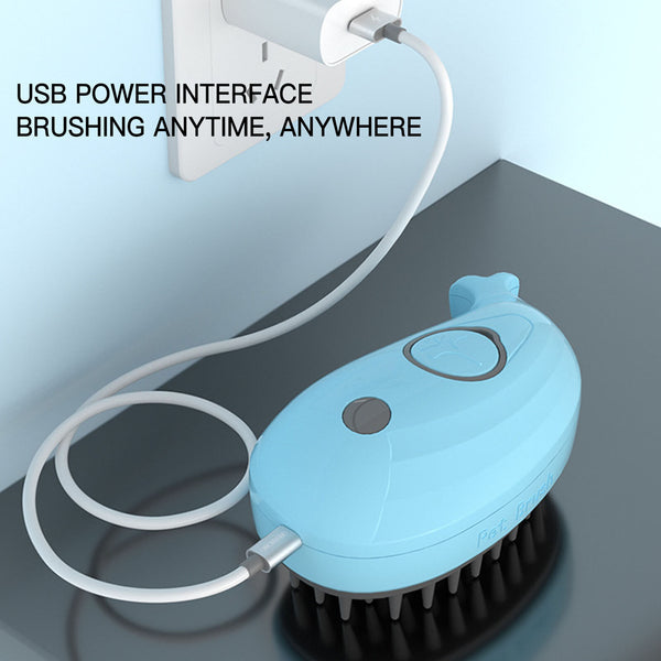 3 In 1 Electric Spray Massage Pet Comb Dog Hair Removal Comb Cat Steam Brush AU