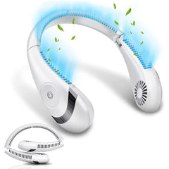 Mini Neck Fan Bladeless Hanging Air Cooler USB Rechargeable Portable Personal