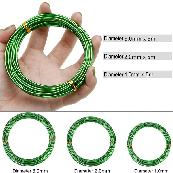 1/2/3MM Bonsai Wires Aluminum Training Bonsai Wire Anodized Line Craft Fastener - Lets Party