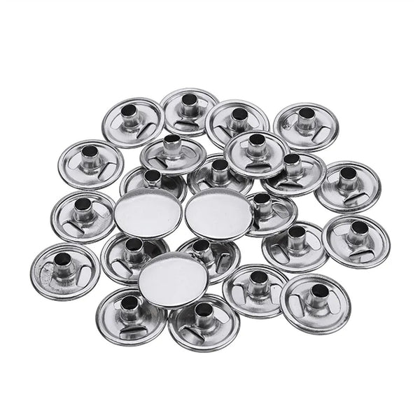 120x Marine Boat Canvas Stainless Steel Snap Fastener Press Stud Cap Button Kit