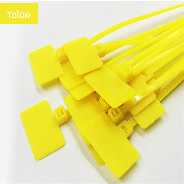100X Colourful Nylon Self-Locking Label Tie Network Cable Marker Wire Strap AUS - Lets Party