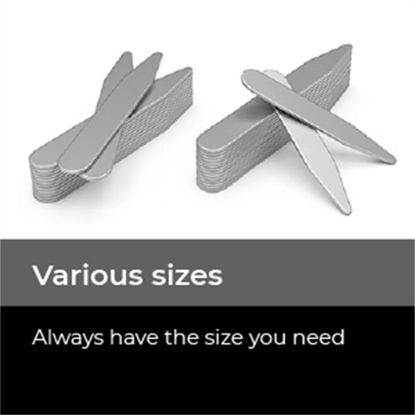 10PCS Shirt Collar Stays Stainless Steel Stiffener Metal Men Long Tie 55mm 64mm