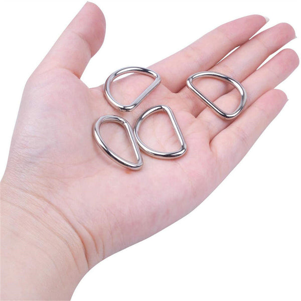50-500X D Ring Metal Buckle D-rings 2.5cm Strap Loop Webbing Strapping Ring AU